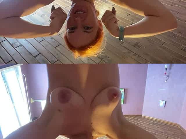 Redhead MILF Showing Her Strong Muscles