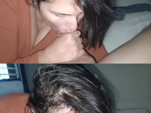 I Surprise Him by Receiving All His Cum in My Mouth