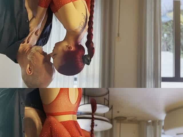 Stepdaddy Gets Fucks Young Redhead on Stairs