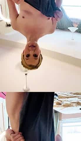 Blonde milf Tish with huge boobs masturbates