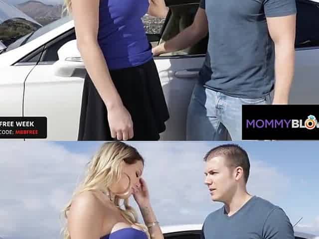 Stepmom Big Tittied Horny Pays Mechanic With Cock Sucking With Claire Roos, Brad Newman And Kenzie Taylor