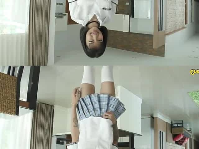 Big titty Thai schoolgirl begs me to creampie her cunt