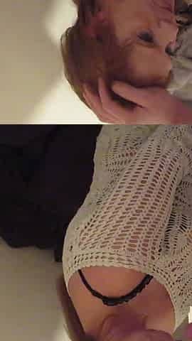 Amateur Redhead Orgasms as She Gets a Facial