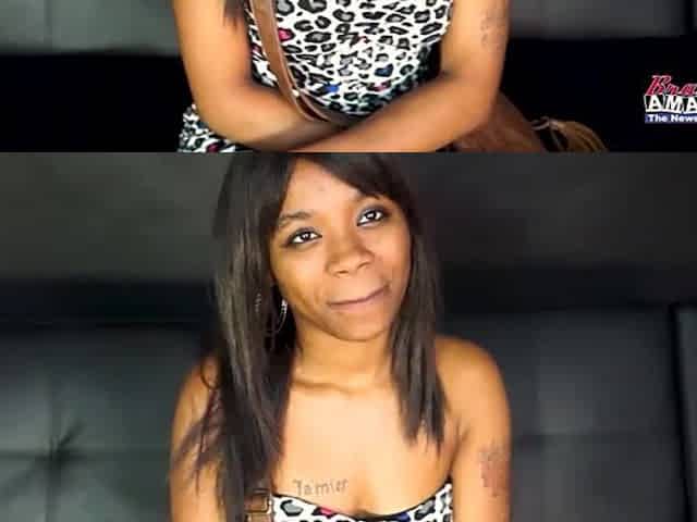 Evelyn Tattooed Brunette hair Sloppy Rimjob Deepthroat Greedy Gulp!