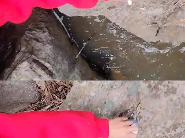 Backshots by the river: outdoor quickie