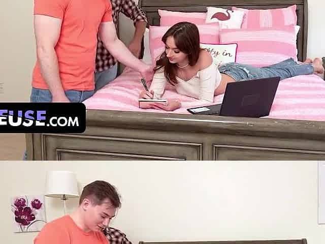 Tiny Teen Melanie Marie & Rusty Nails Share Dong In Hawt Trio