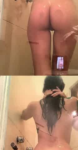 Fabulous softcore solo shower tease