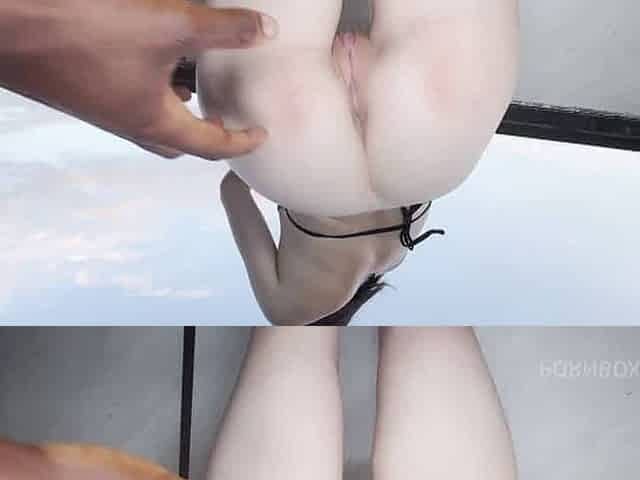 THE WHITE PALE TEENAGE BODY WITH DARK COMPLEXION OF BIG BLACK COCK