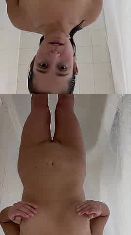 I give u the superlatively good view of me fingering my vagina HARD in the shower