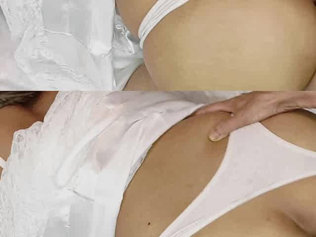 White Saree Widow Bhaoju Fucked Like a Slut in the Village Get's Creampie Pussy Inside
