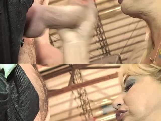 From the grace of the high heels to slurping up cum in throat like lowlife