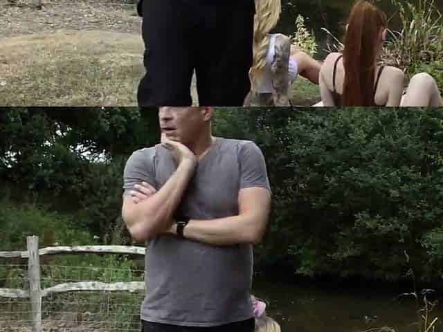 CFNM outdoor group public deepthroating