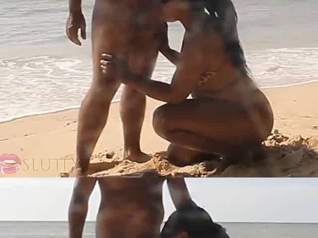 Black thot requested shlong by twerking and doing exercices undressed on the beach- Part two