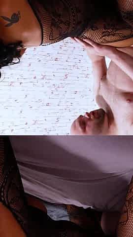 German Black Hair Tanned Bitch with Monster Tits Get Bukkake at Real Amateur Gangbang