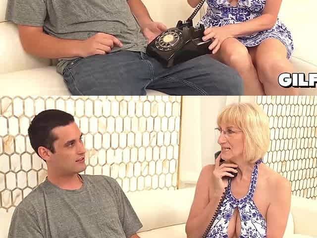 OMG Big Tit Granny Fucks Barley Legal Boy GilfAF