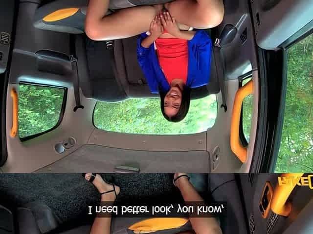 Fake Taxi - Natural Latin chick Squirts from her twat when this babe cums