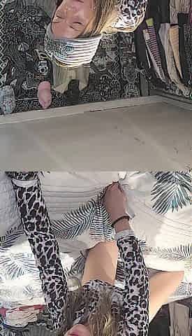 Jazzey fools around with her pillow and shows her little snatch trying to cum for u