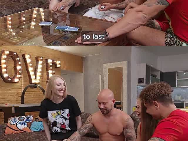 Filled Up Her Throat With Cum After The Game Of Cards