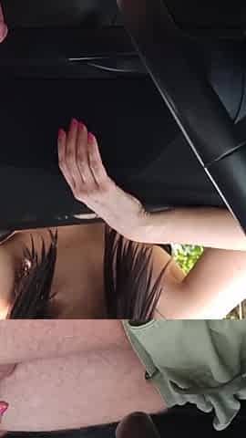 A Girl Caught Me Jerking off in the Car and Help Me Cum 4K. Ep 22203