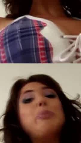 Insatiable Brunette Teases Tits and Rides Cock Wildly