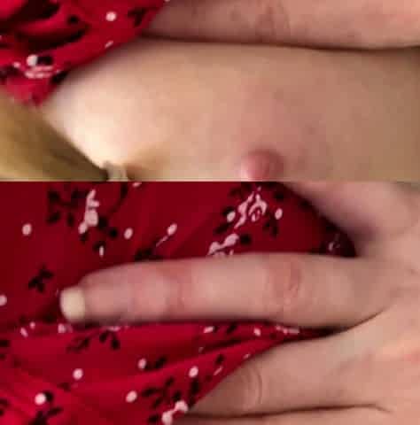 Close up with blonde seductress masturbating pussy