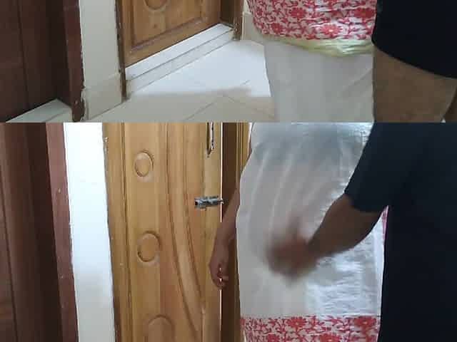 Local Desi Female Teacher Wearing Saree Blouse When a Student Enters Her Room & Fucks Her