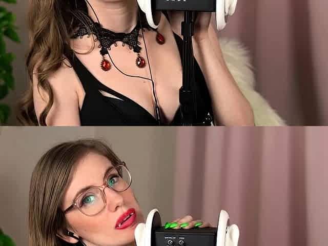 Emma Ruby Vampire Ear Licking