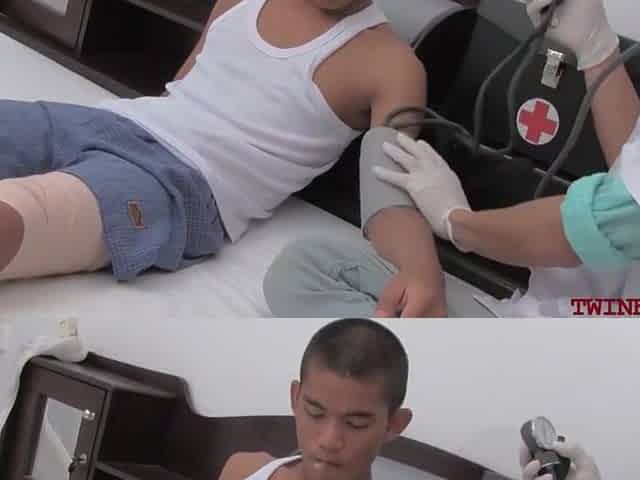 Examined Asian Barebacks Skinny Doctor After Enjoying Bj