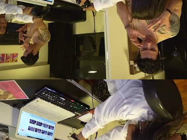Hawt secretary has sex with her boss out of a jo-bag.