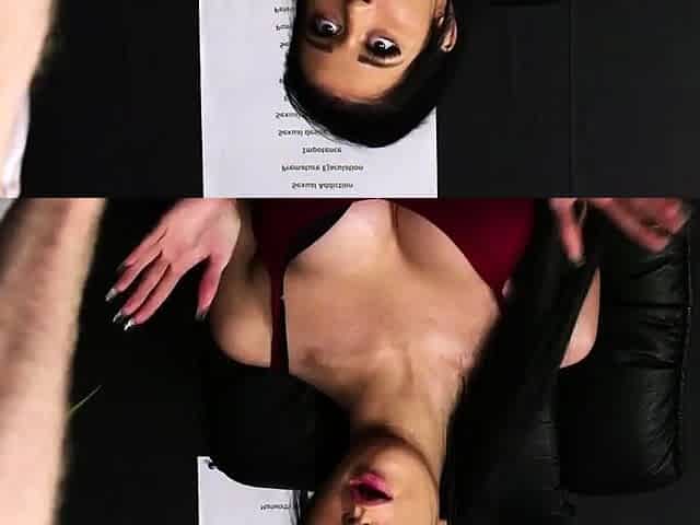 Sexy lingerie voyeur watching wanker