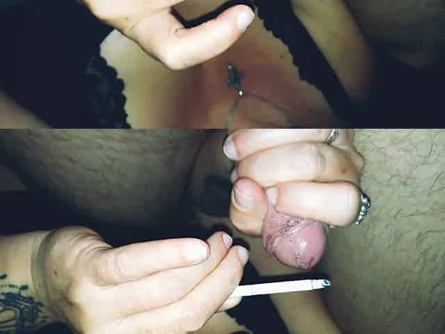 Smokin' cutie, peehole play and cigarette cbt