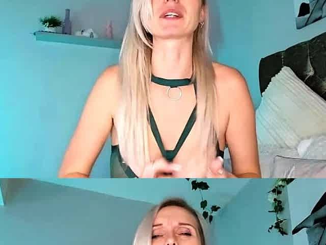 Nasty masseuse blonde in stockings jerks and sucks on cock