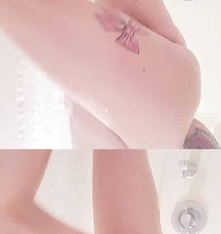 Shower pleasure, four fingers in my vagina and 3 in my butt