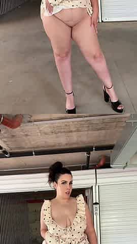 Slut Stepmommy Get Naked and Squirt in Garage