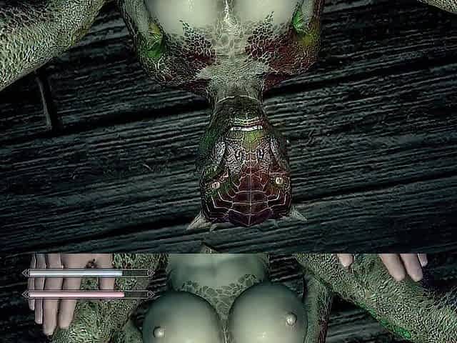 Lusty Argonian Maid Widens Her Legs