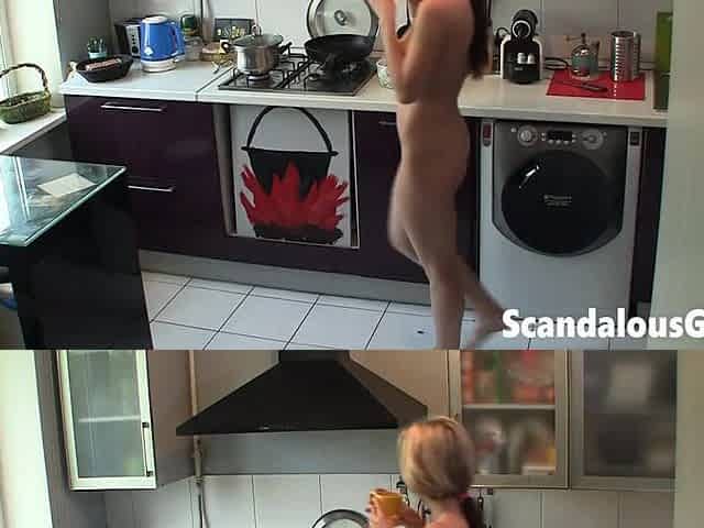 Nudist Shim Cooking Exposed in the Abode