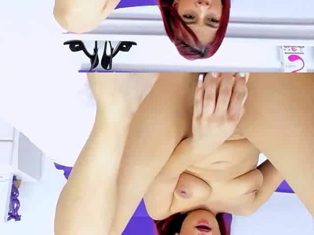 Redhead Bombshell Fucks Her Pussy Wild
