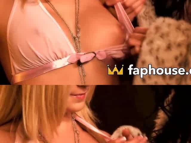 Red-hottie ejaculant facial in strip club by insatiable