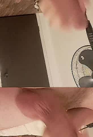 Stripped wank see me cum over my giant wang
