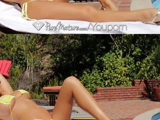 HD - PureMature Breasty Summer Brielle blasted by jock by the pool