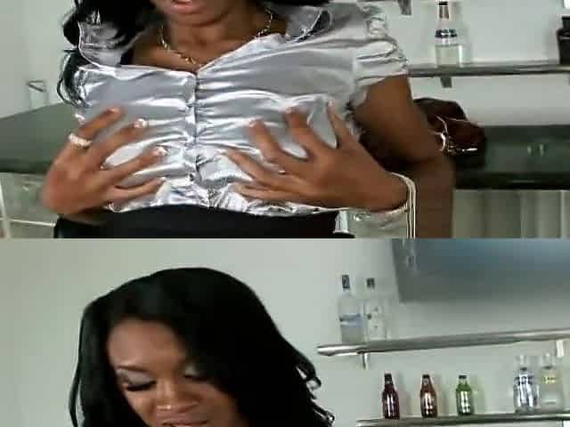 Tempting scraggy ebony experienced woman Asia gives a magic BJ