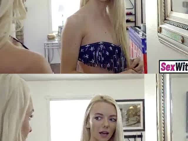 Lustful tiny teen most good ally screws her large rod crush and his step sister