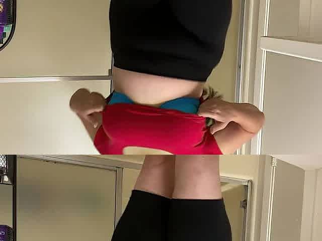 Shy Woman Pretends To Not Be Abased During A Workplace Undress Search