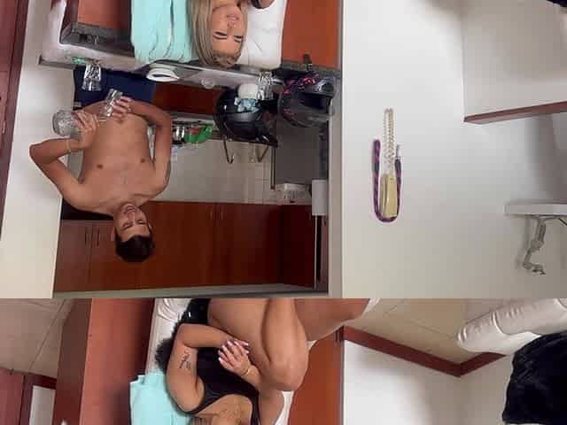 Two Step-sisters Give Their New Neighbor a Threesome After the Pool and He Gets One of Them Pregnant! Naty Delgado, Stefany