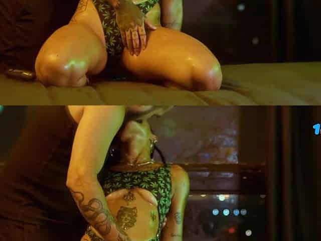 Lustful harlot smoking fetish