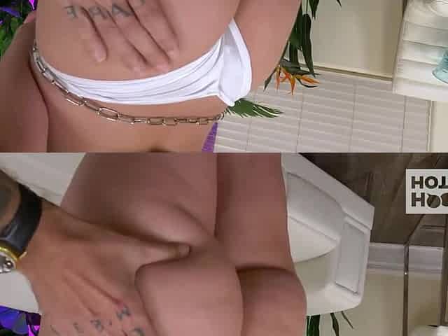 Kinky babe Tommy King is getting licked all over her crotch area