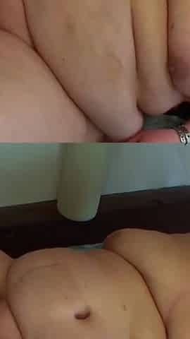 Dude shows dildo inside a huge girl