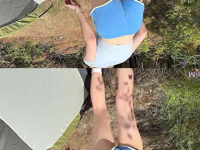 Roughly drilled a counsellor in a tent in the woods