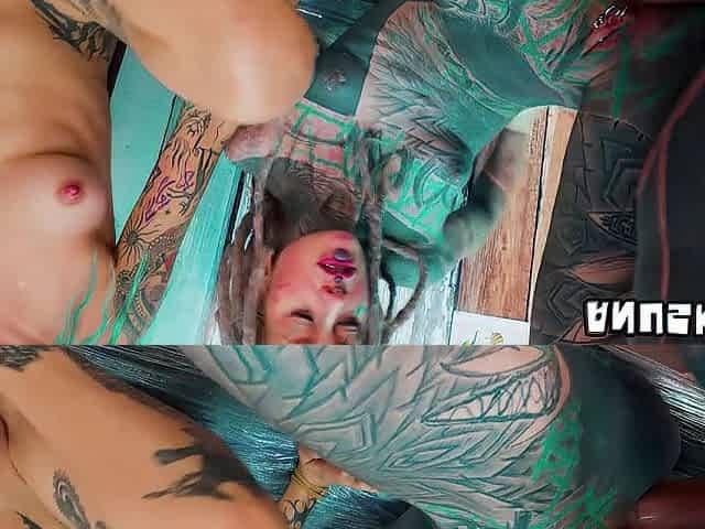 Tattoo Session Turns Into Wild Anal Three-some