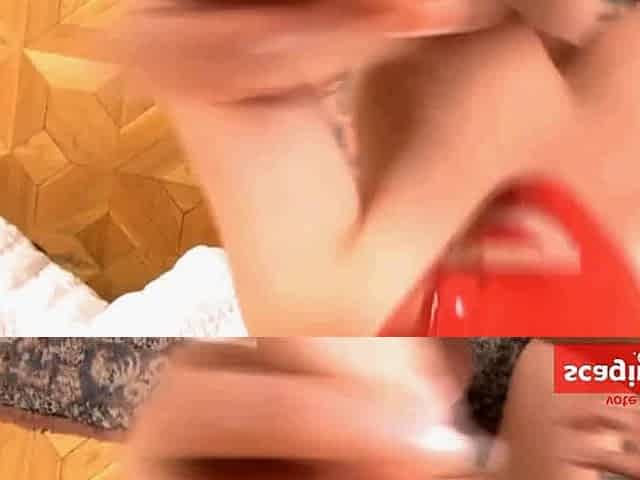 Red Latex Masked Amateur Blowjob